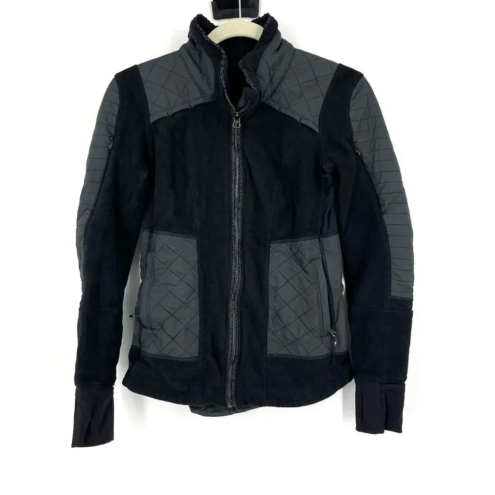 Lululemon Fleecy Keen Jacket Black Size 4‎